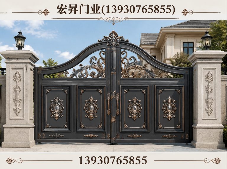 孟村回族自治县别墅入户铜门展示图